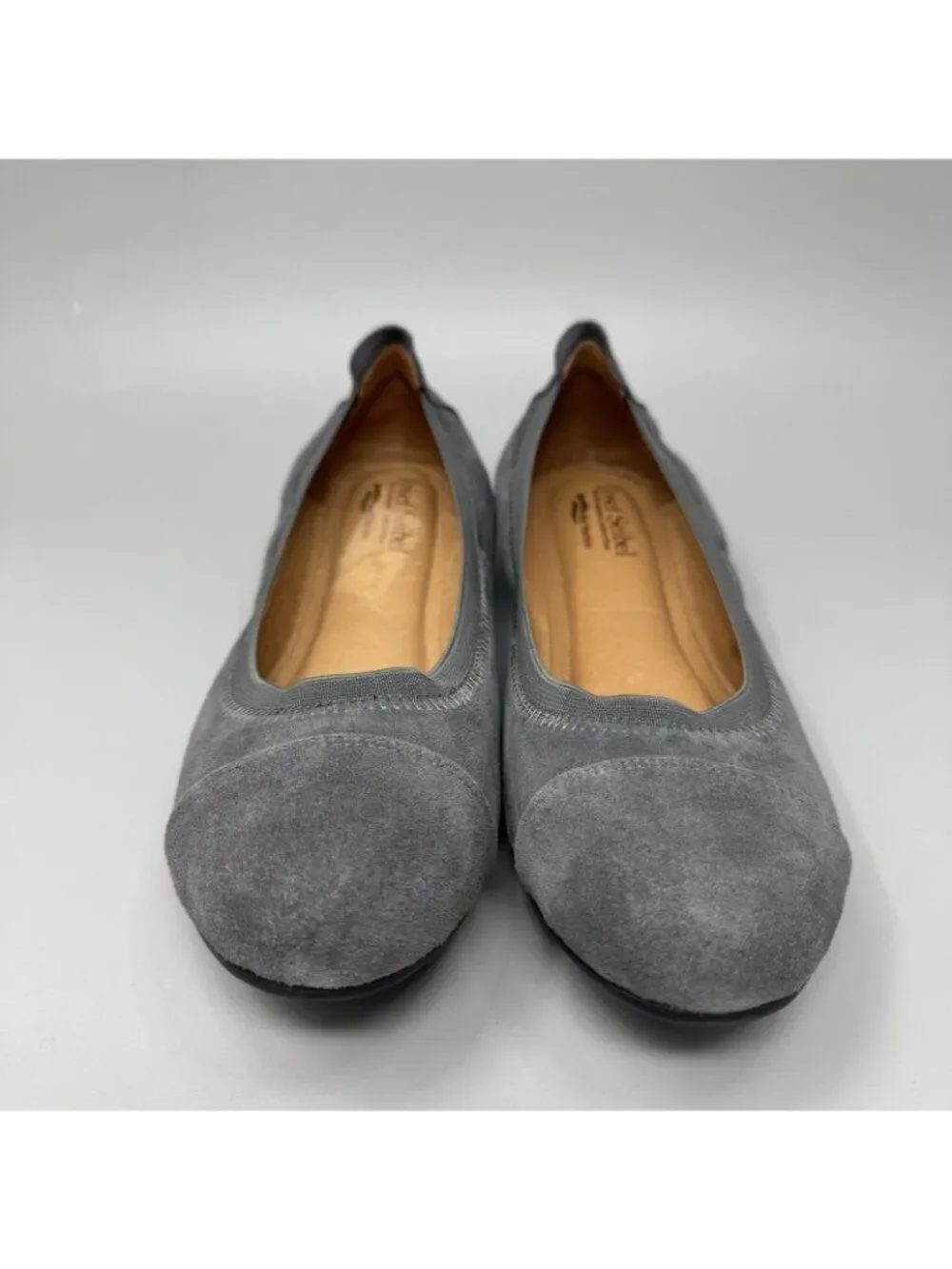 Josef Seibel Womens Pippa Gray Leather Suede Padded Comfort Flats Size 10 US
